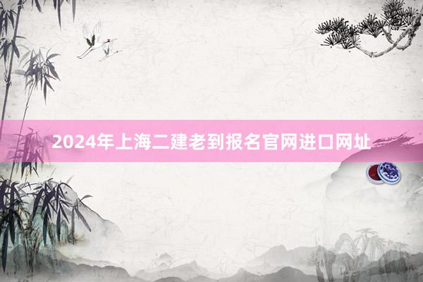 2024年上海二建老到报名官网进口网址