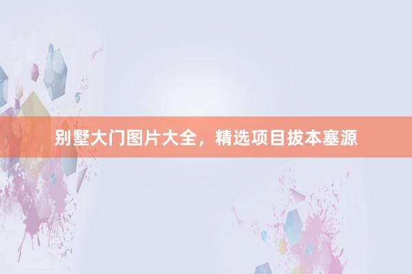 别墅大门图片大全，精选项目拔本塞源